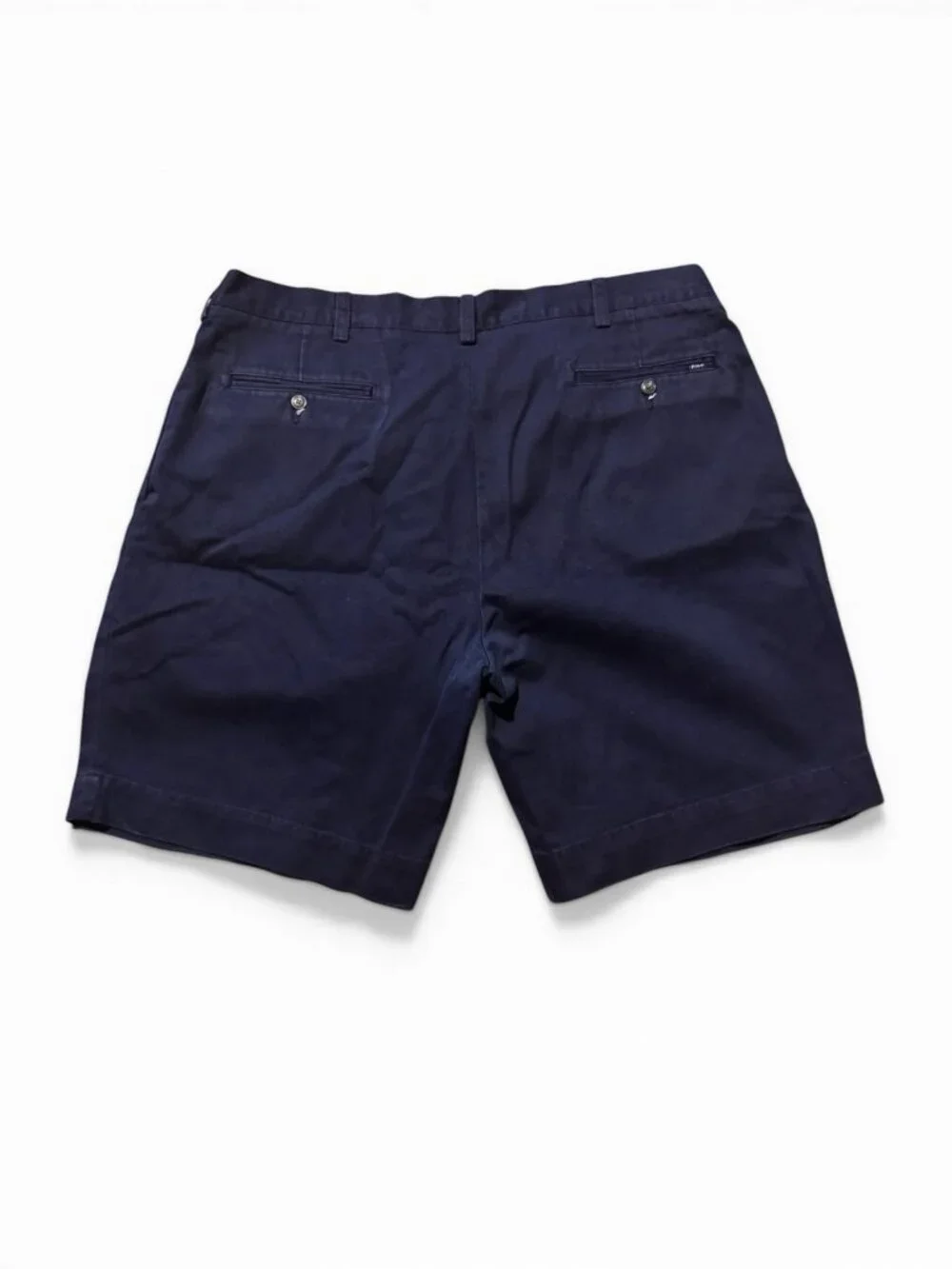 Polo Ralph Lauren Linen Shorts Men 38 Navy Blue Pleated Classic Preppy Casual